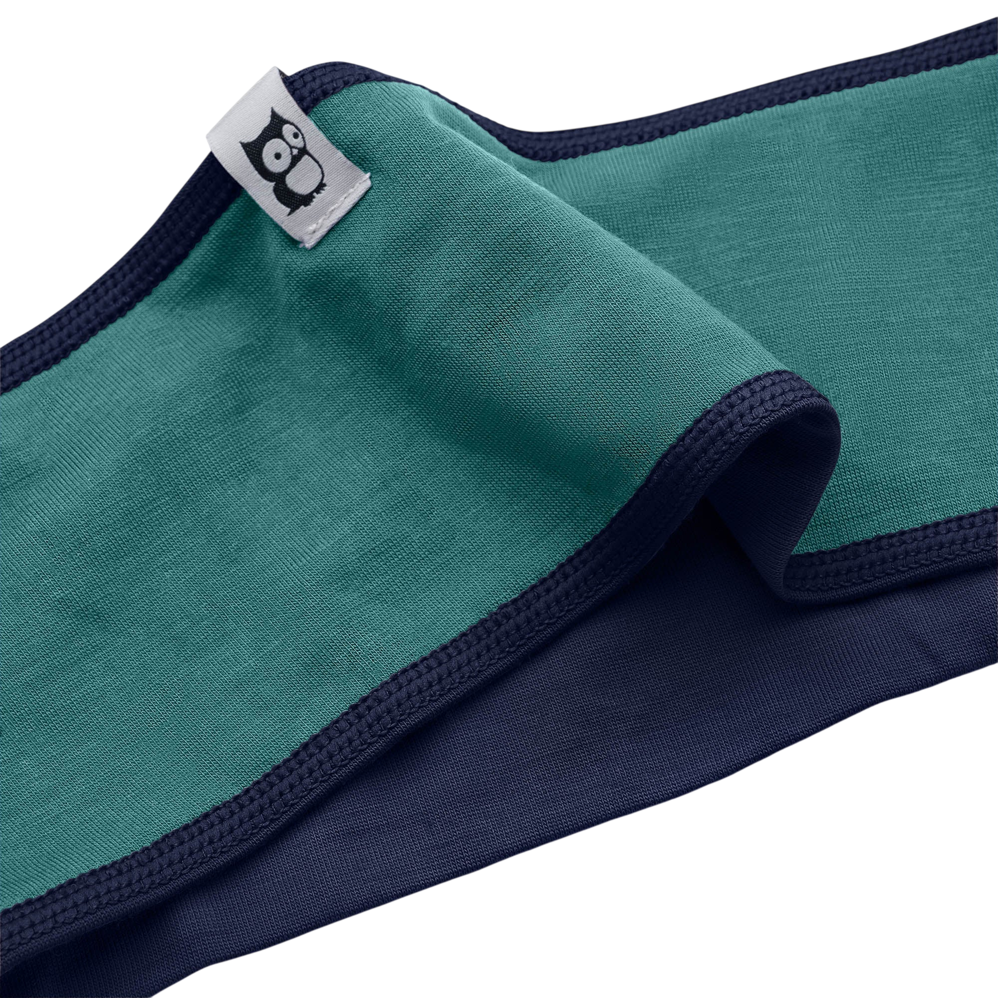 Kobe Merino Headband, True Navy / Jade Green