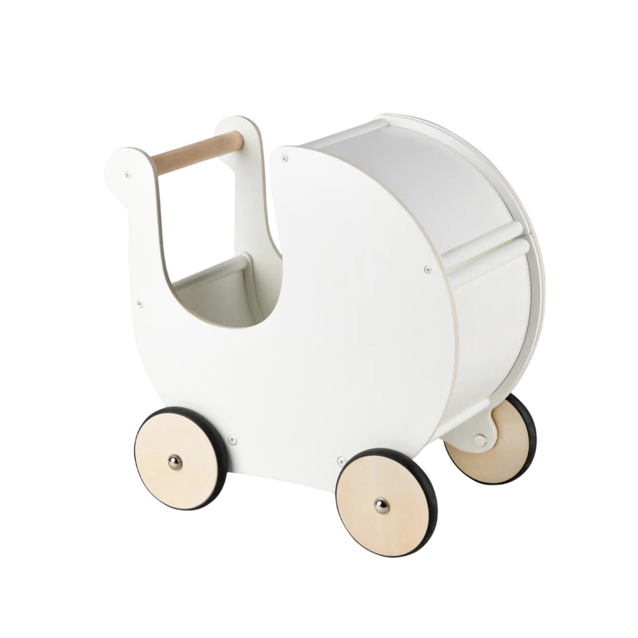Puppenwagen Holz Classic White