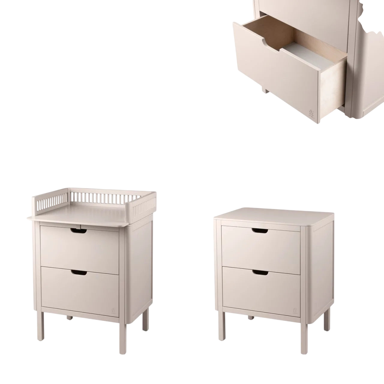 Wickelkommode mit Schubladen Birchbark Rose