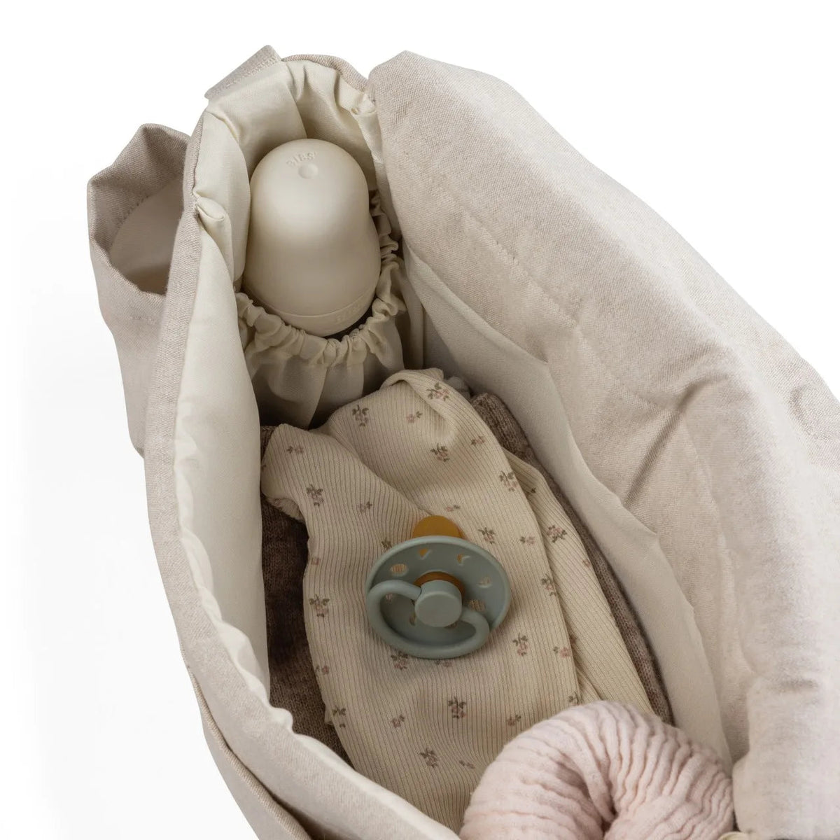 On-The-Go Mini Morning Beige Melange Diaper Bag