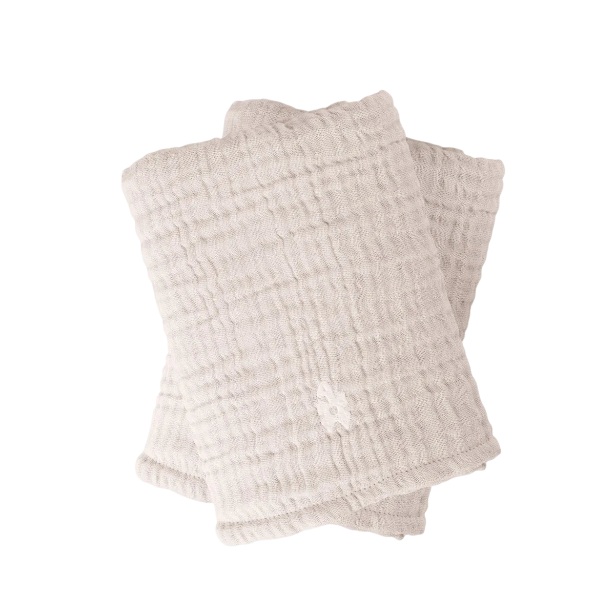 Wickelunterlage 6-lagig Musselin uni 2er Set Rose