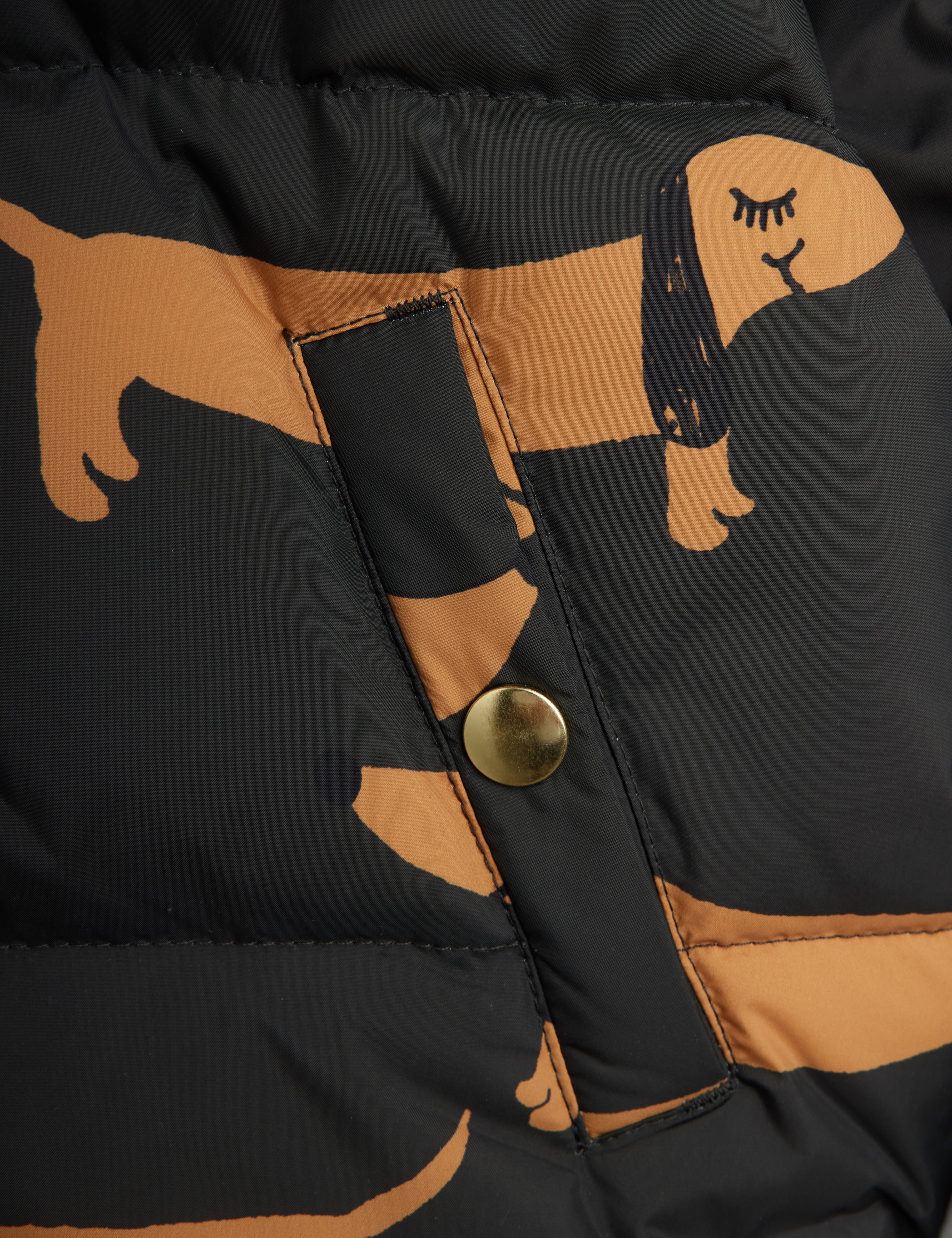 Pufferjacke Dog Black