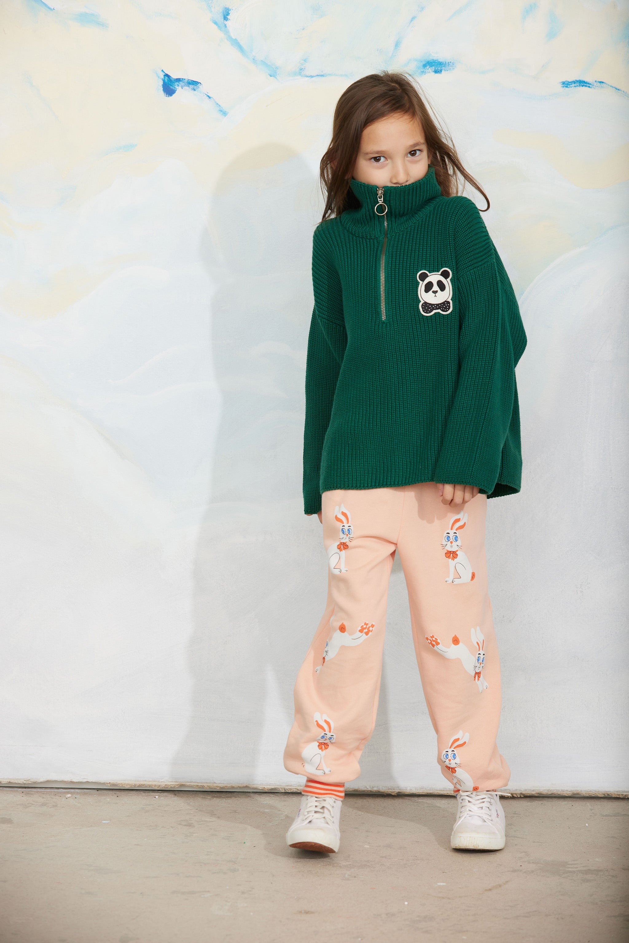 Pullover Panda Green