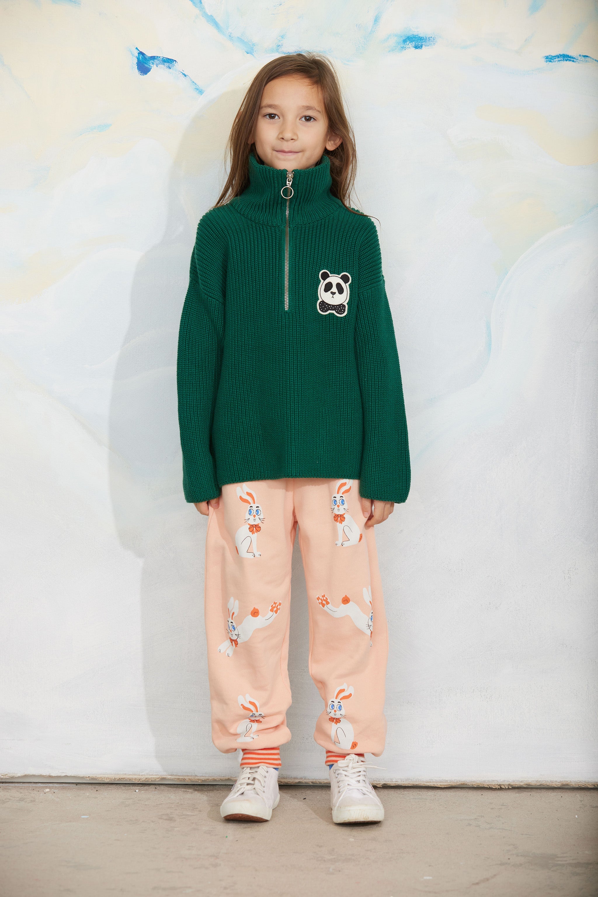 Pullover Panda Green