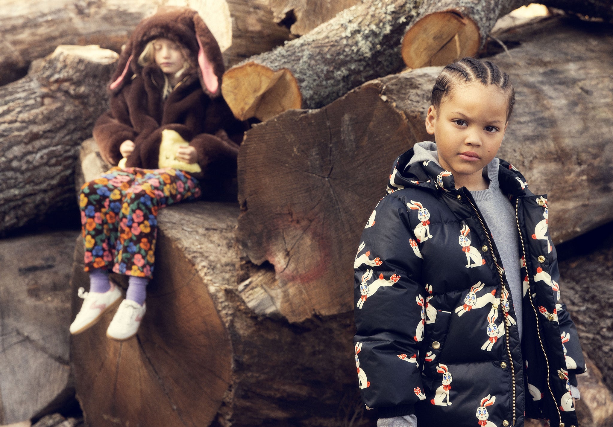 Pufferjacke Rabbits Black