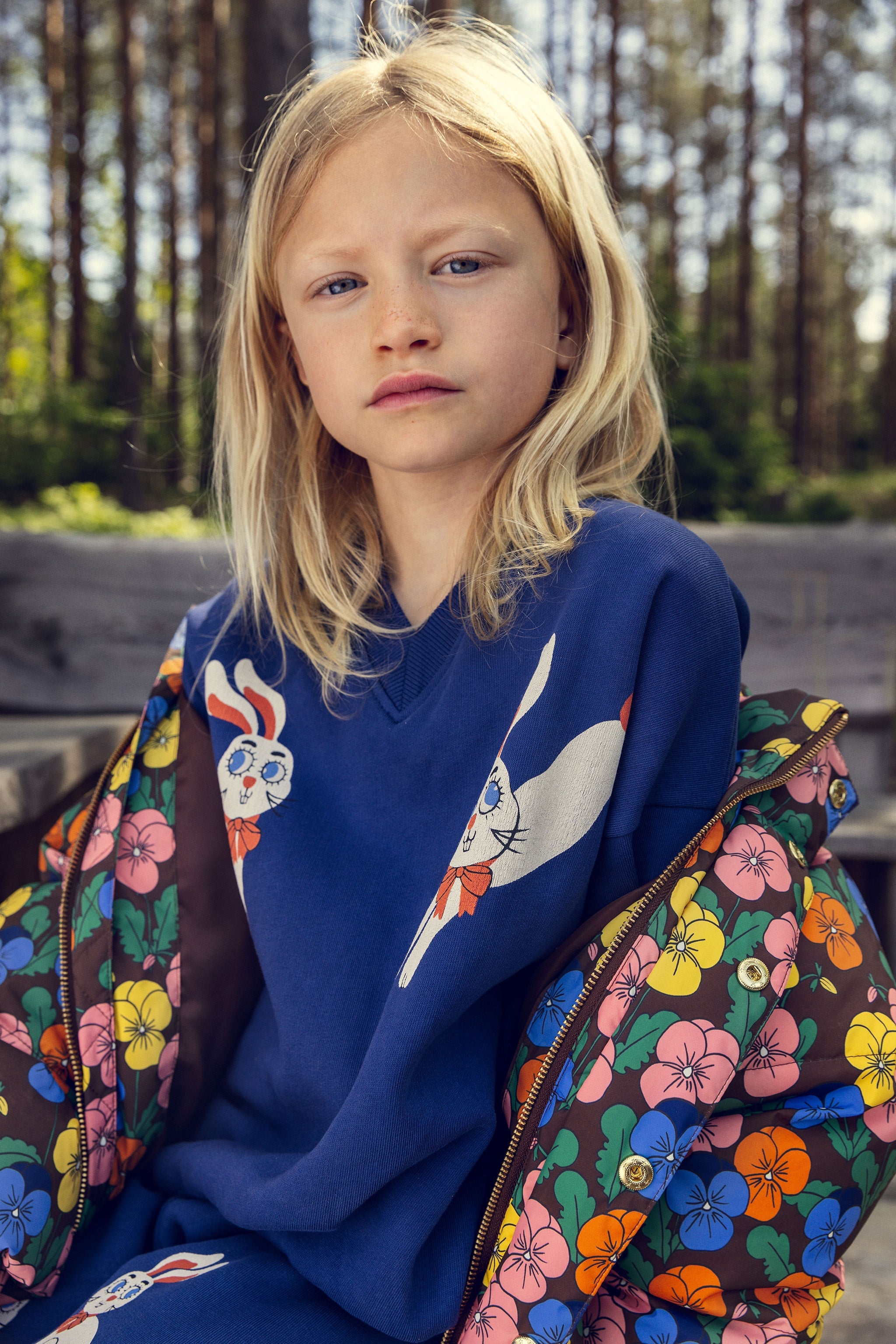 Sweatshirt Rabbits Blue