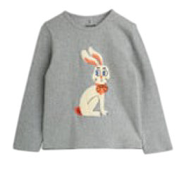 Langarmshirt Rabbit Grey Melange