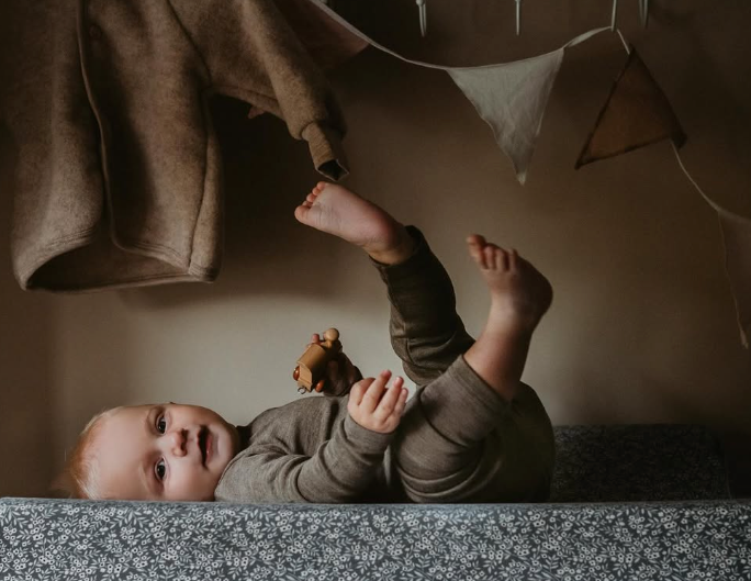 Engel Baby Leggings Merinowolle + Seide Sand