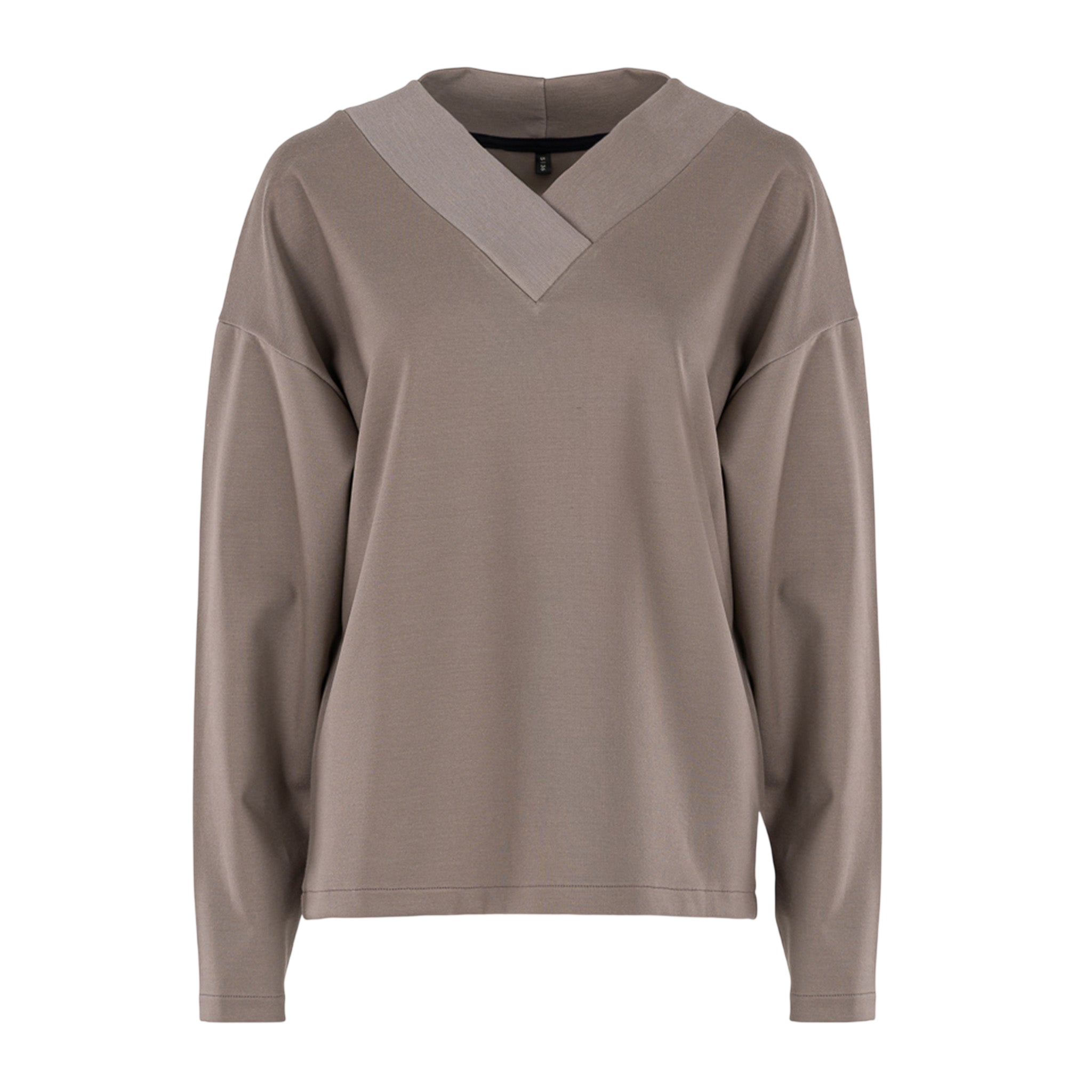 Langarmshirt Transformation V-Neck Cinder Taupe