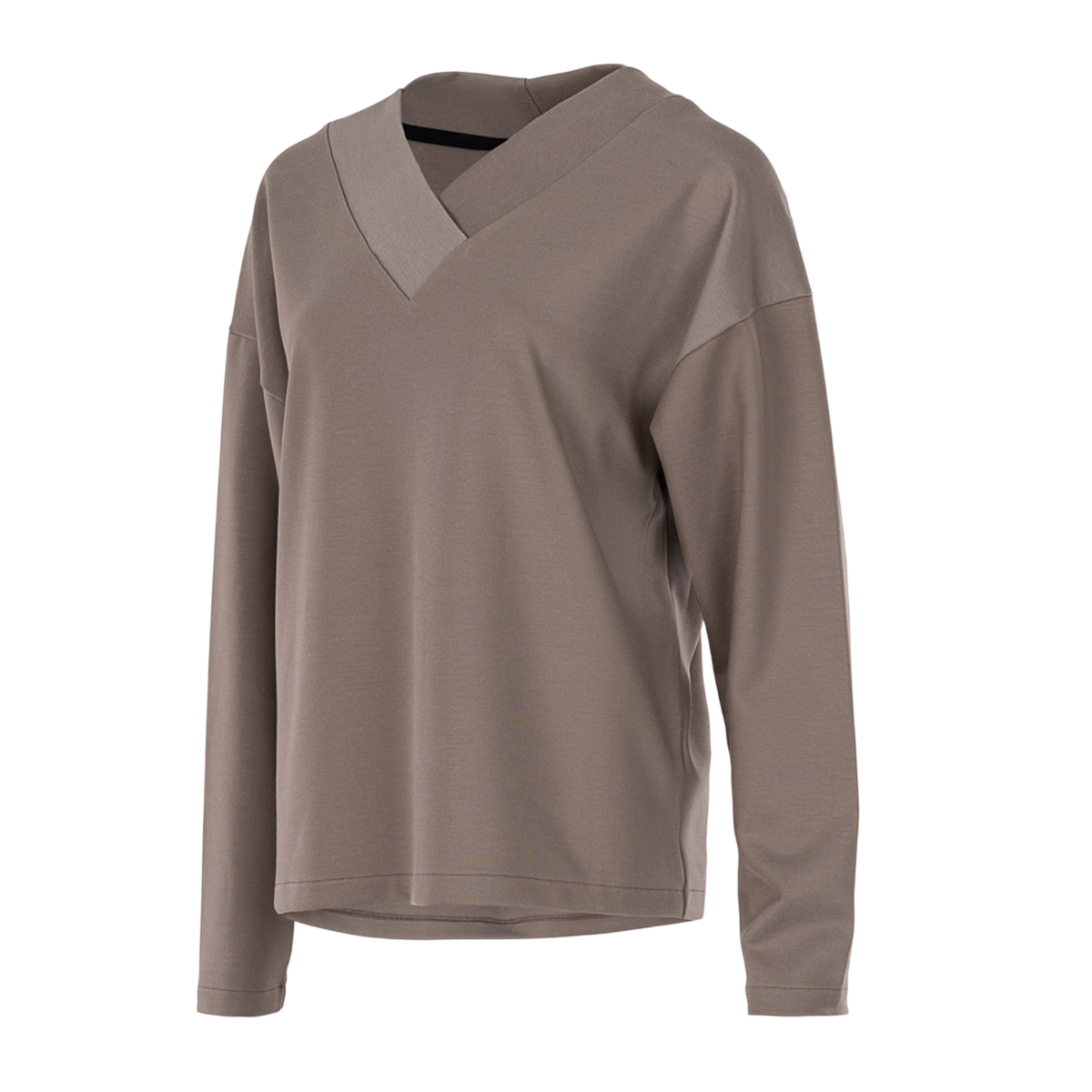 Langarmshirt Transformation V-Neck Cinder Taupe