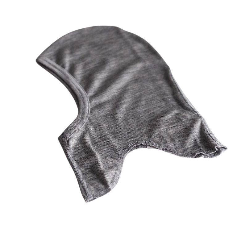 Engel Balaclava Sturmhaube Merinowolle + Seide Hellgrau Melange
