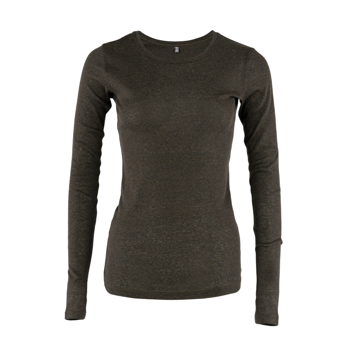 Langarmshirt Light Cotton Olive Melange