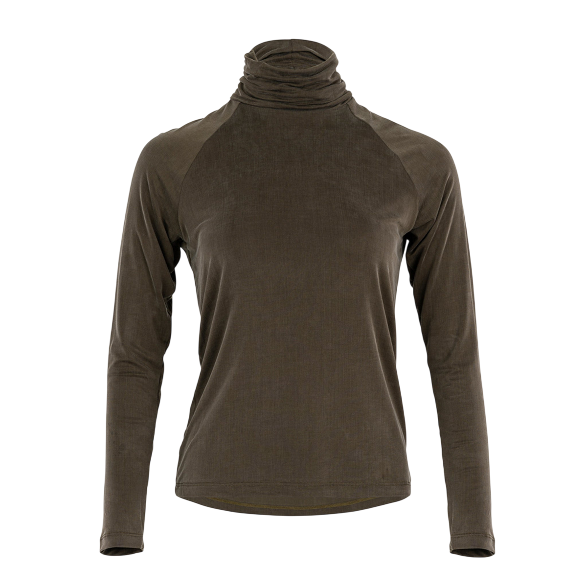 Rollkragen Cupro Tube Neck Dusty Olive