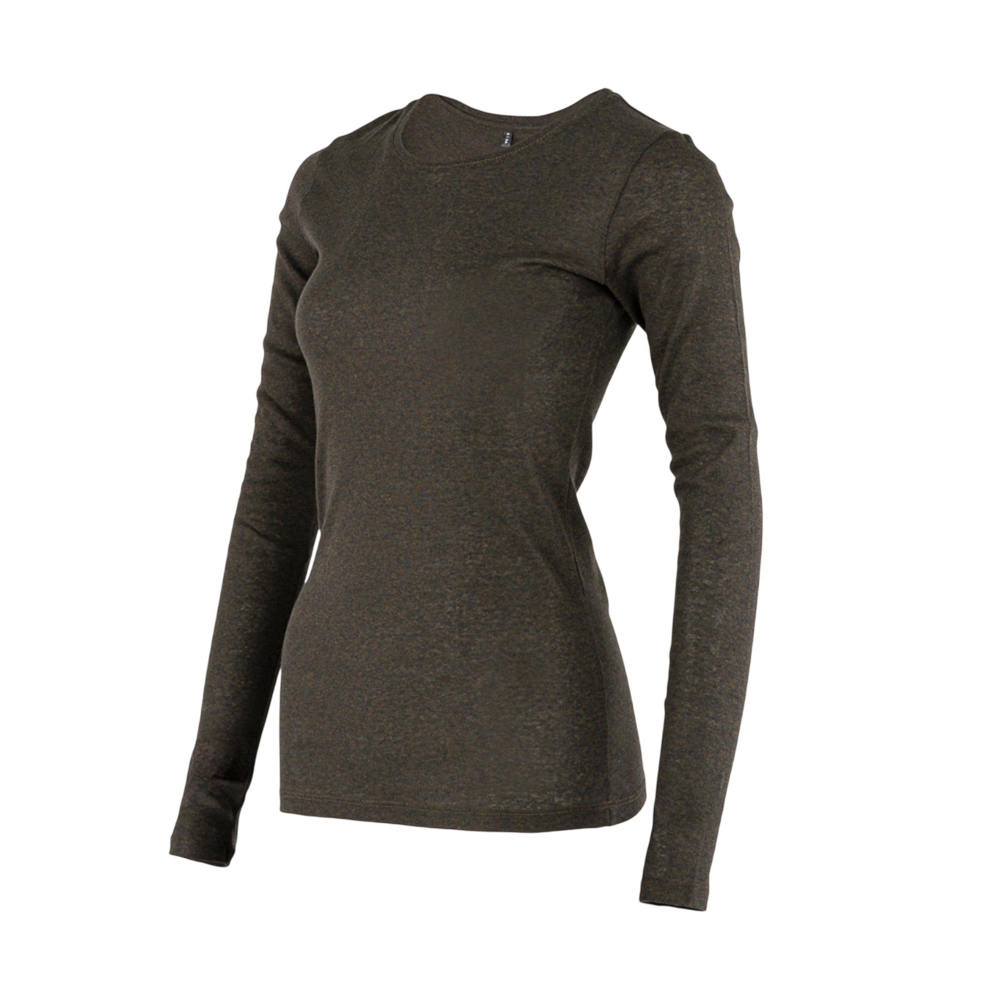 Langarmshirt Light Cotton Olive Melange