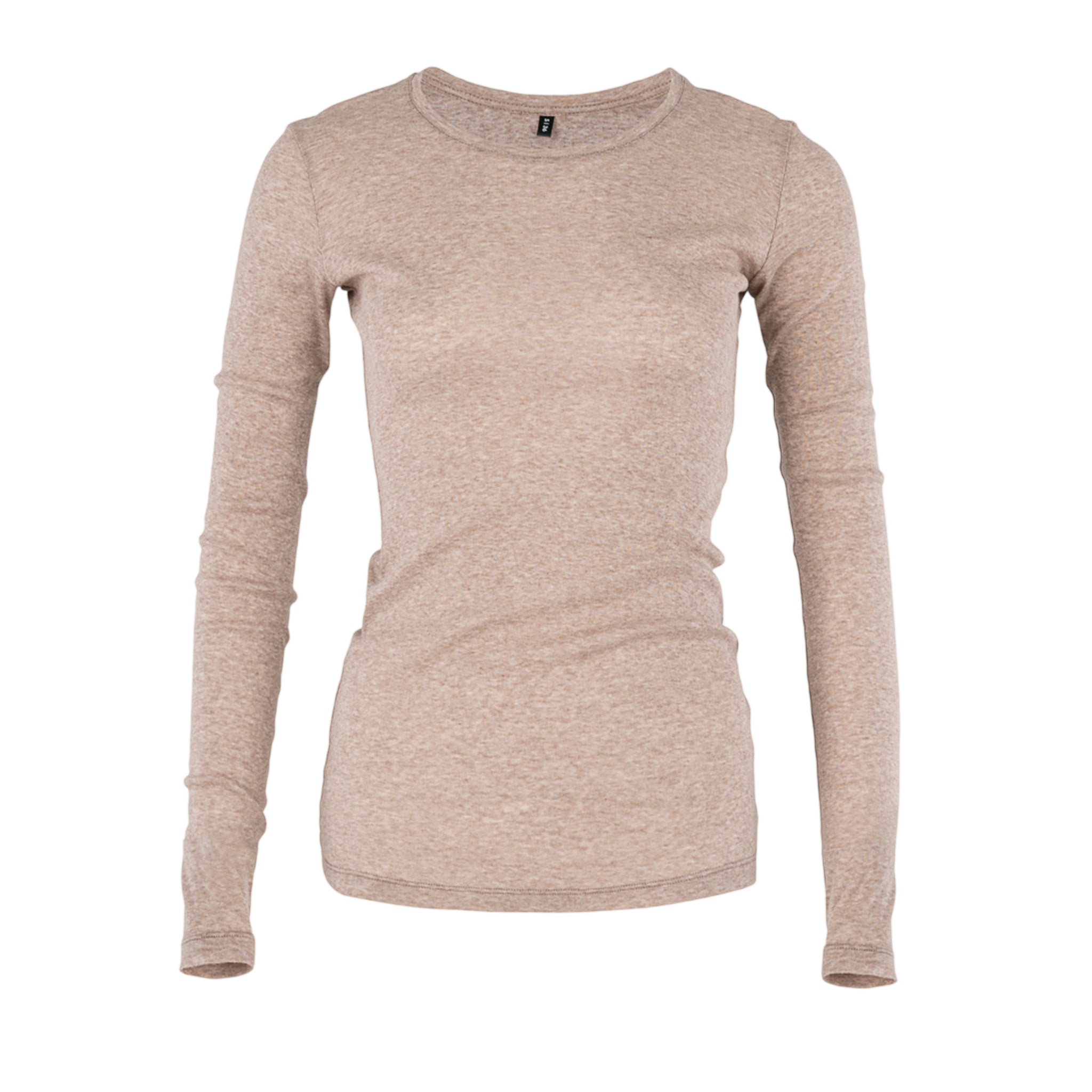 Langarmshirt Light Cotton Beige Melange