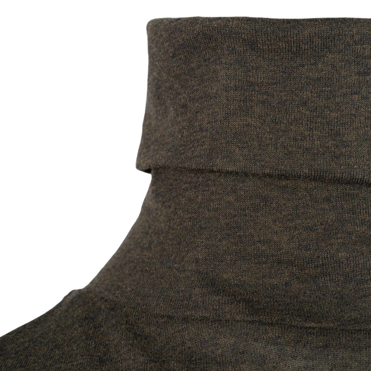 Rollkragen Light Cotton Tube Neck Olive Melange