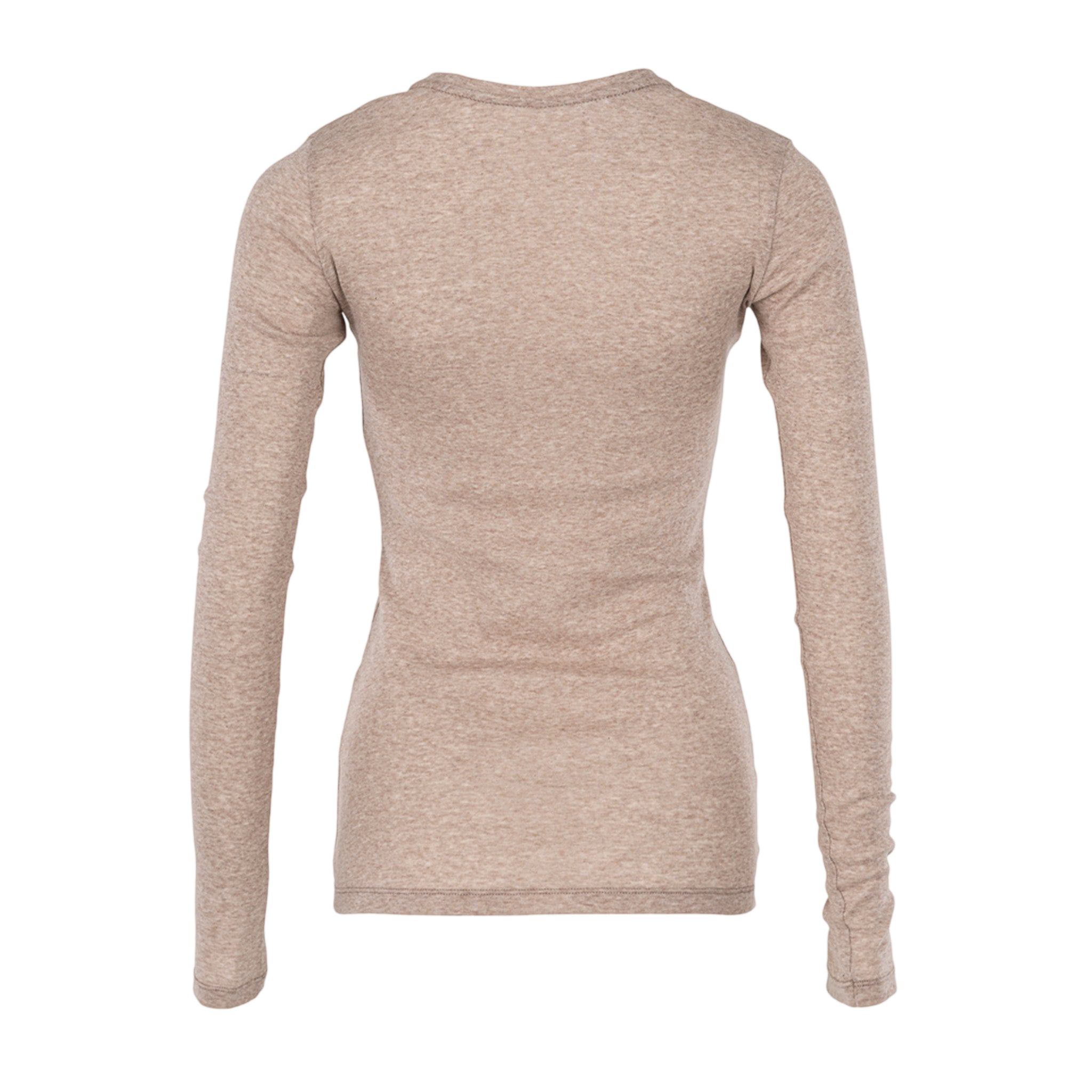 Langarmshirt Light Cotton Beige Melange