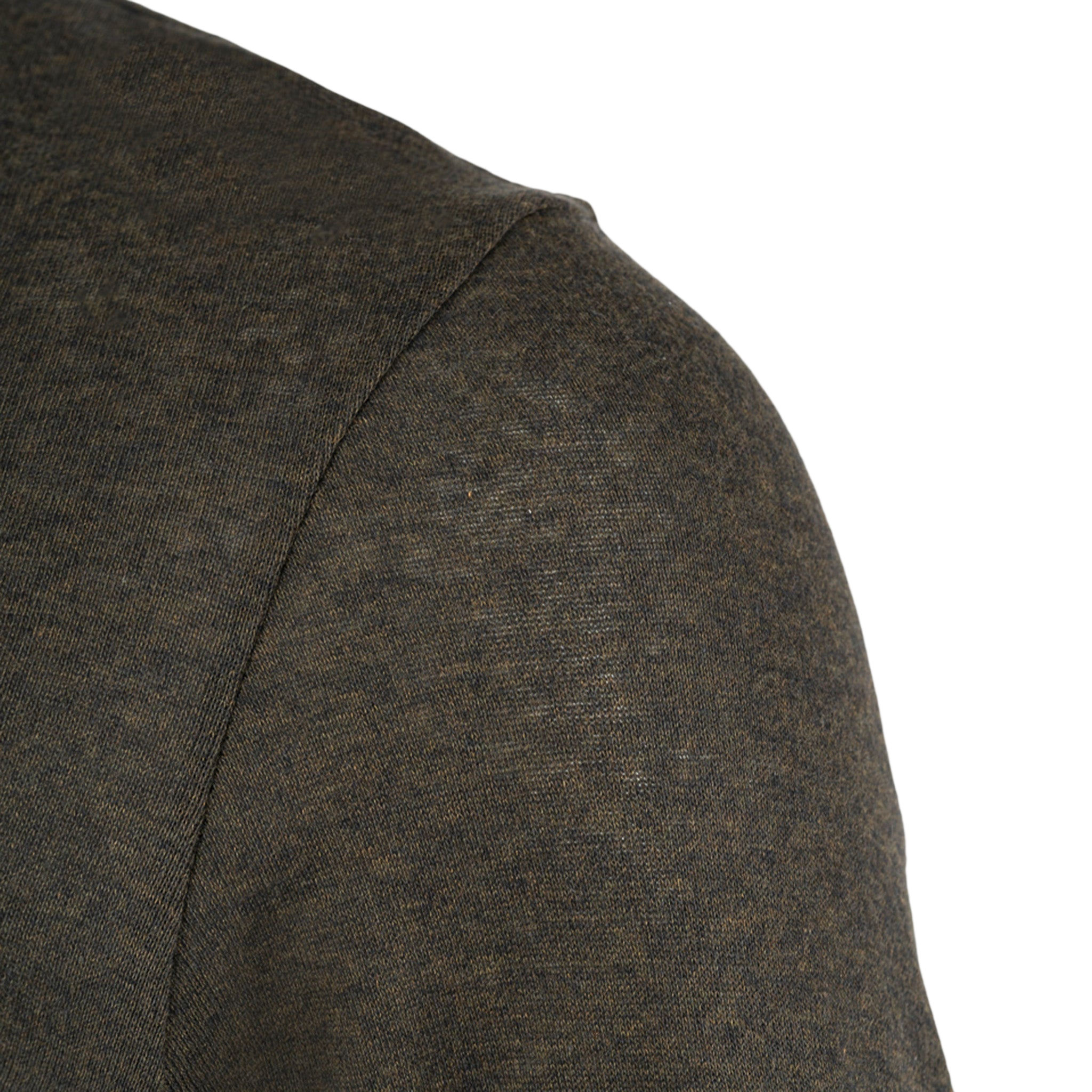 Pull à col roulé « Light Cotton » à col tube, couleur olive chiné