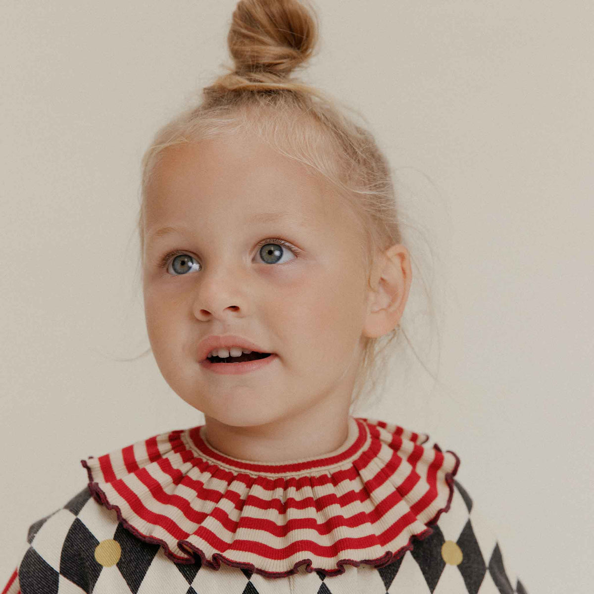 Bobbi Crimson Stripe Collar Bib