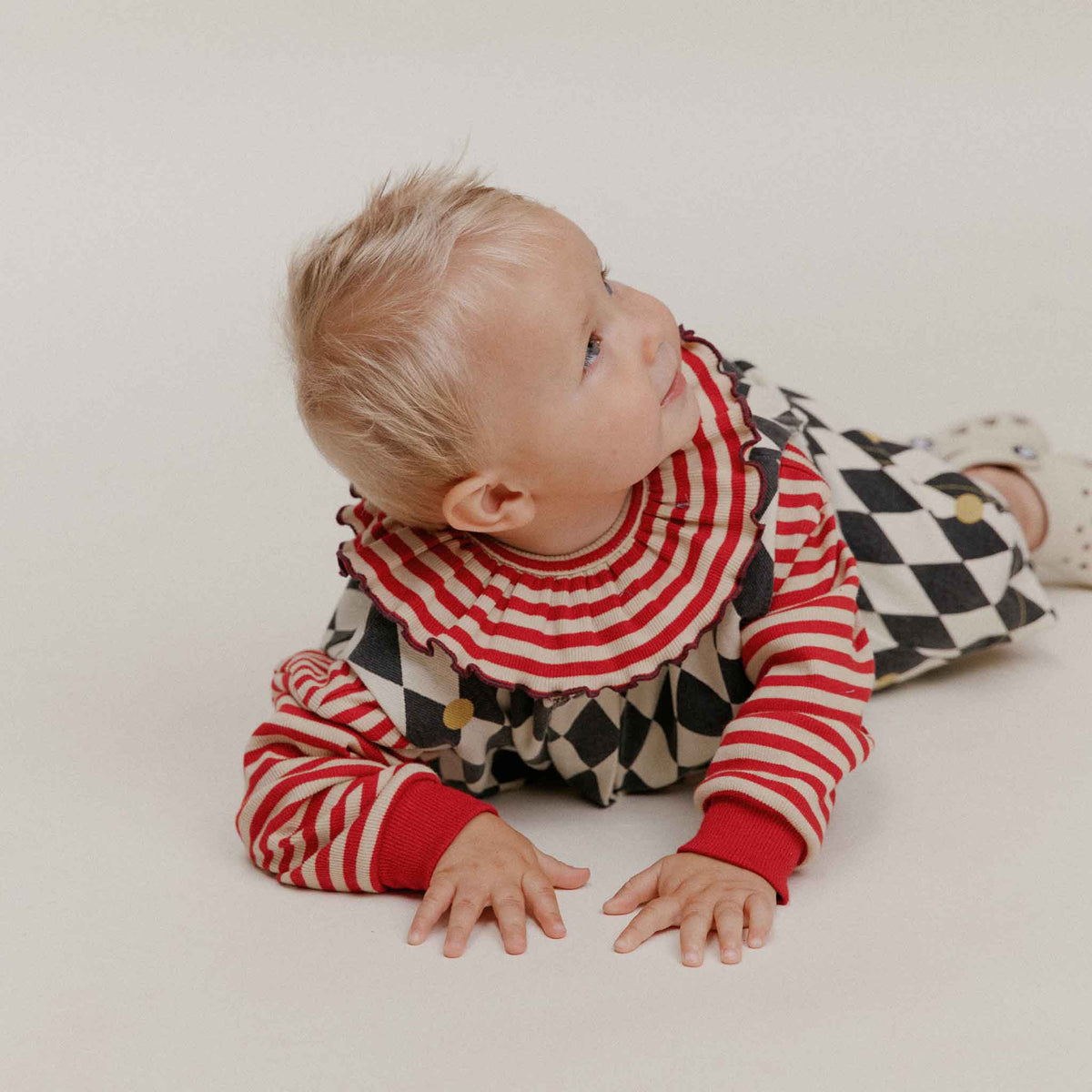 Bobbi Crimson Stripe Collar Bib