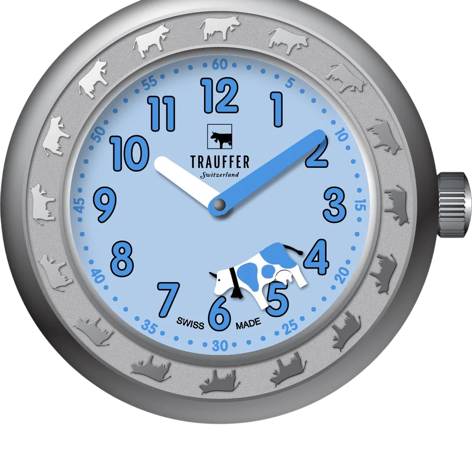 Trauffer Kinderuhr Hellblau