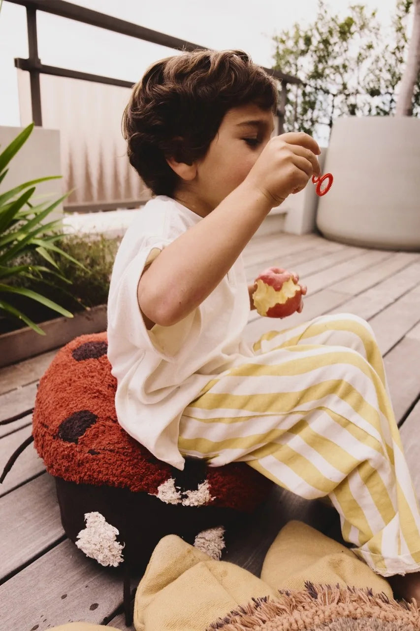 Ladybug Seat Cushion - Natural, Bossa Nova