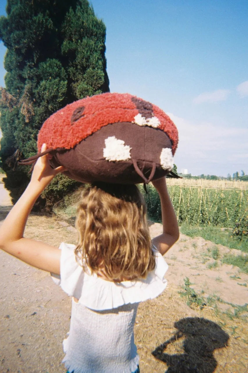 Ladybug Seat Cushion - Natural, Bossa Nova
