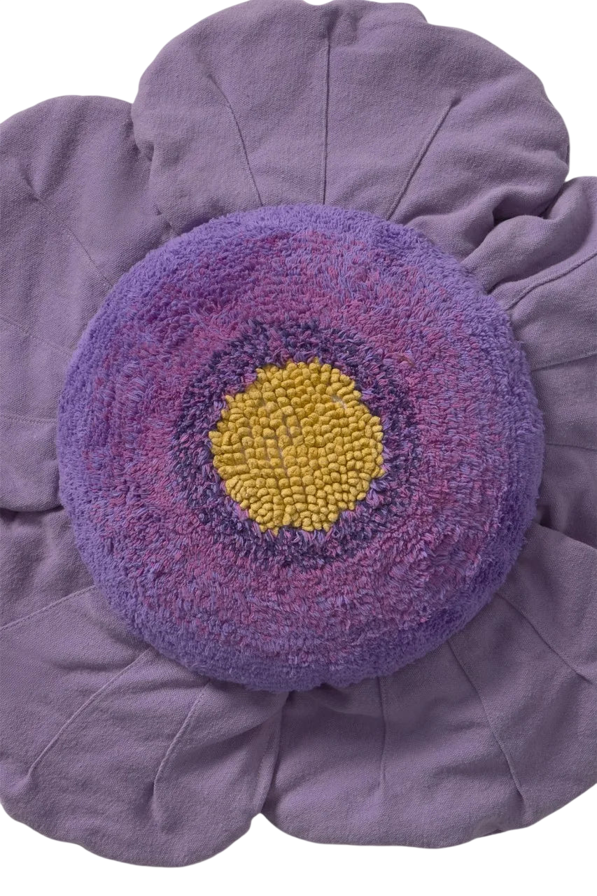 Purple Poppy Seat Cushion - Dark Purple