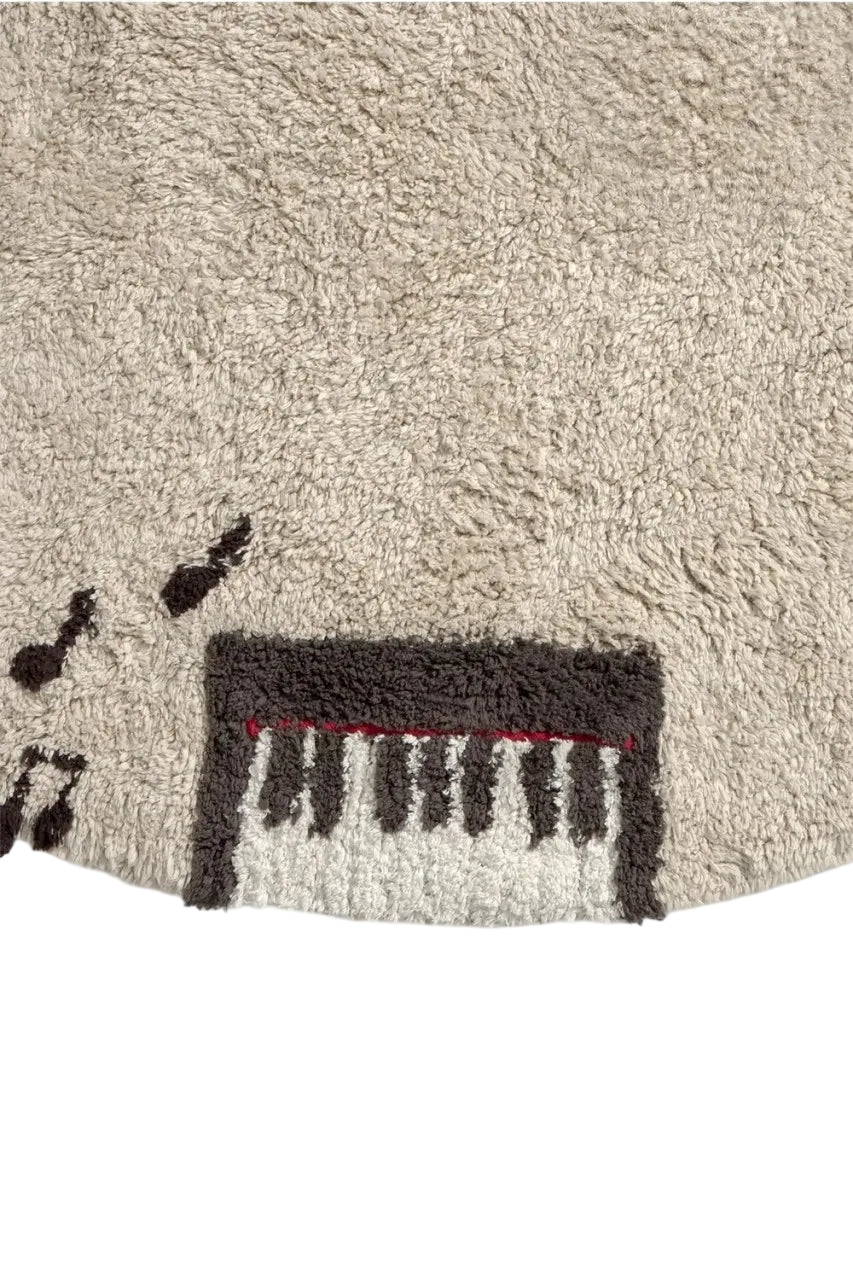 Washable Music Play Mat - Natural