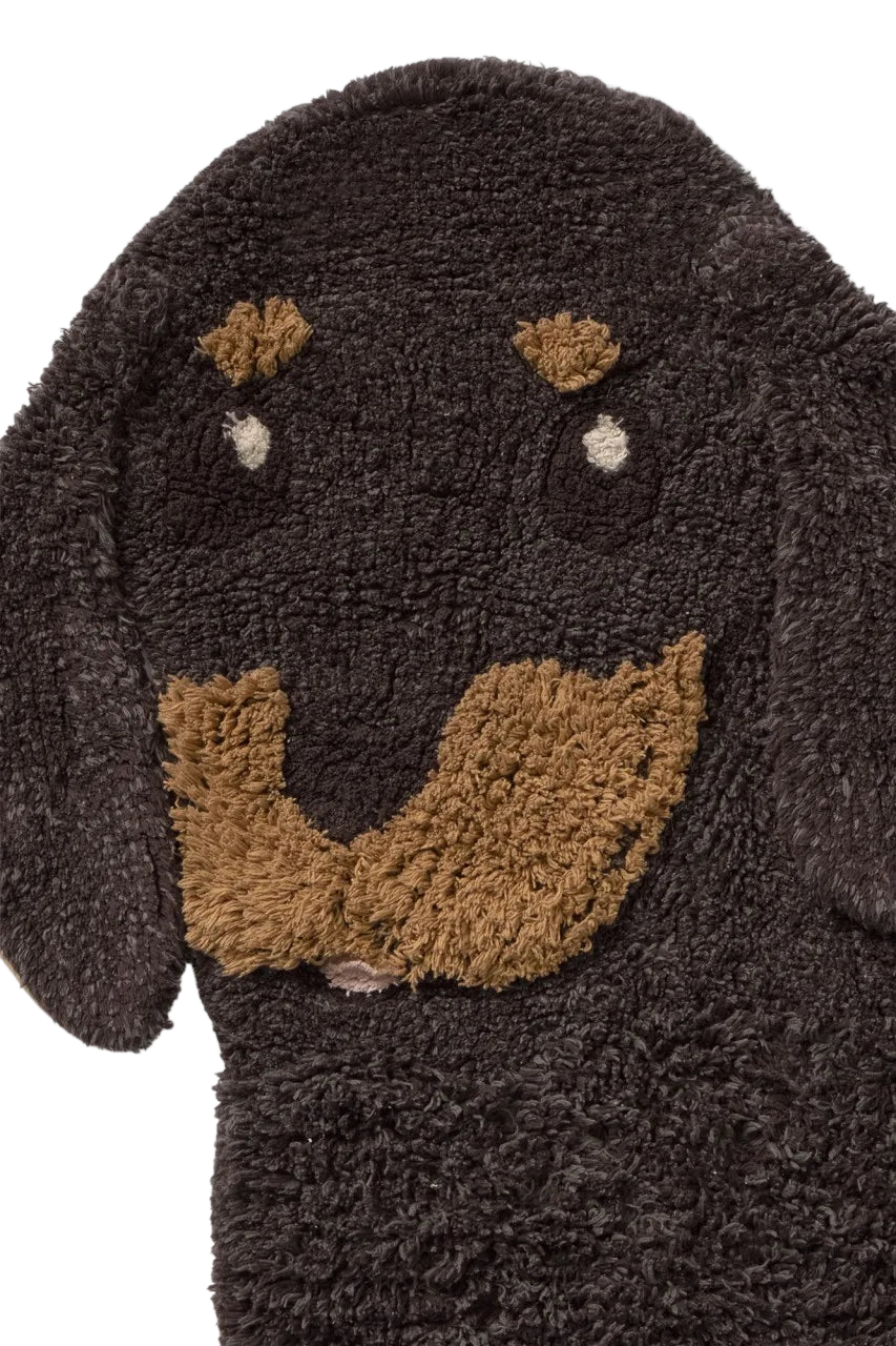 Waschbarer Teppich Jack the Dog - Coffee bean