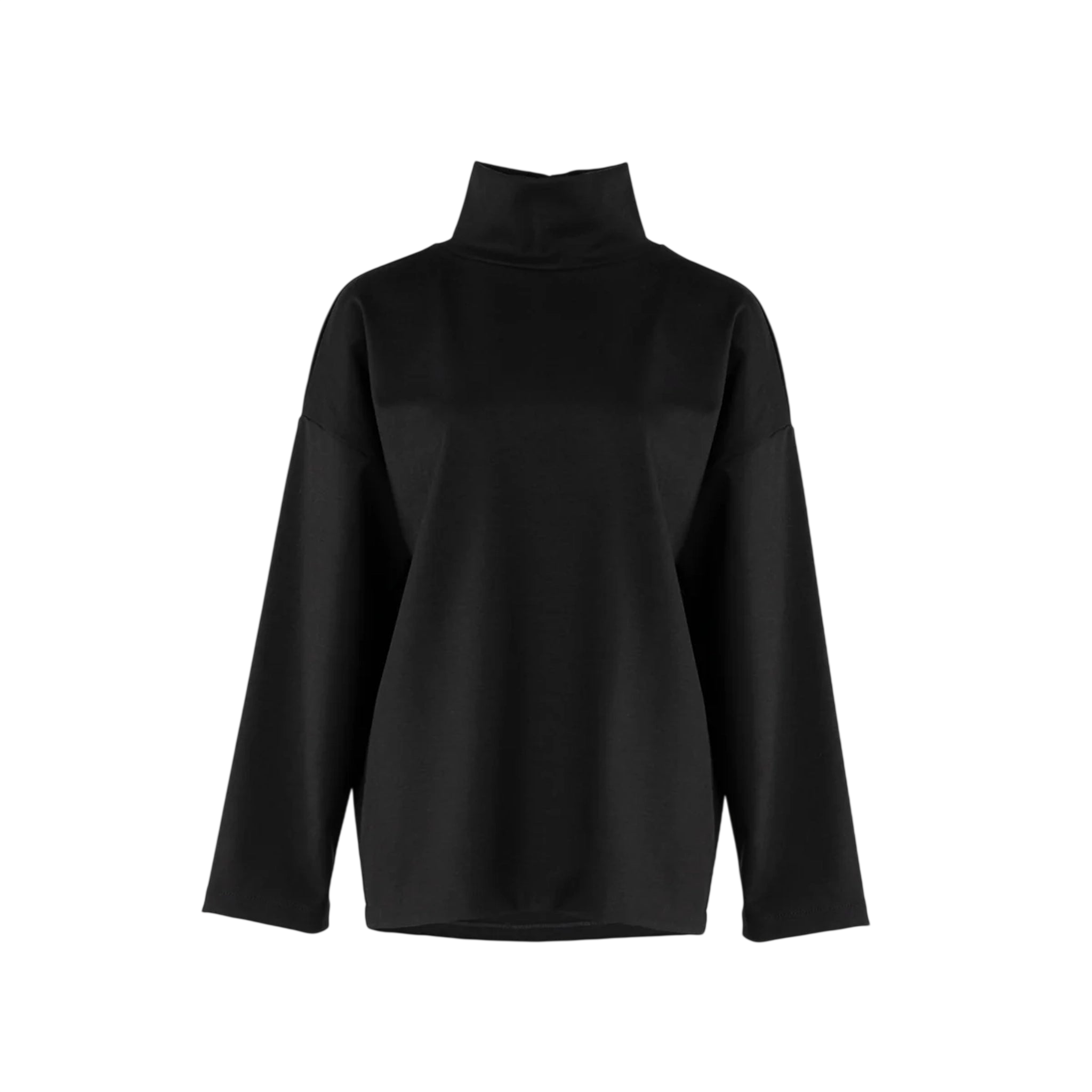 Long-Sleeve "Transformation" Turtleneck Shirt, Black Intense