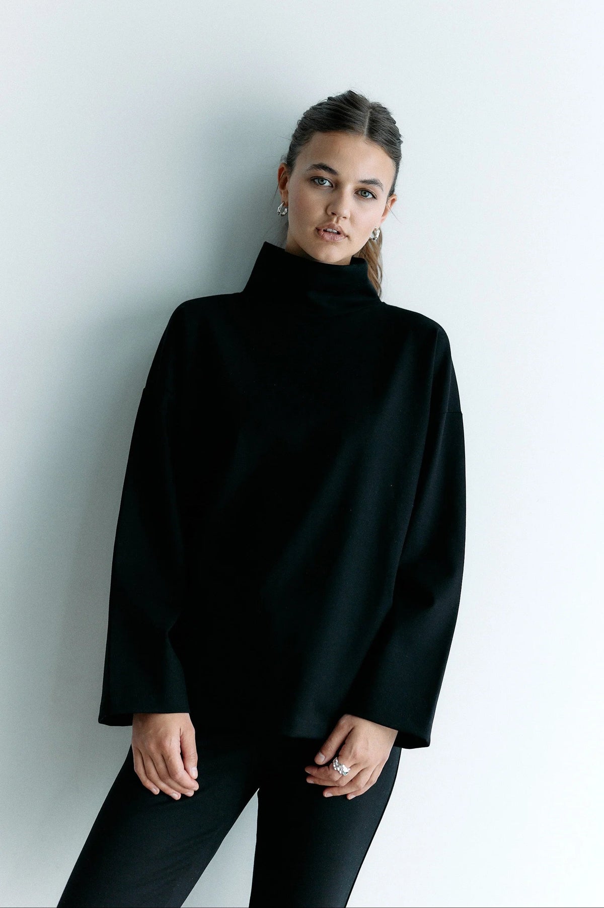 Langarmshirt Transformation Turtleneck Black Intense
