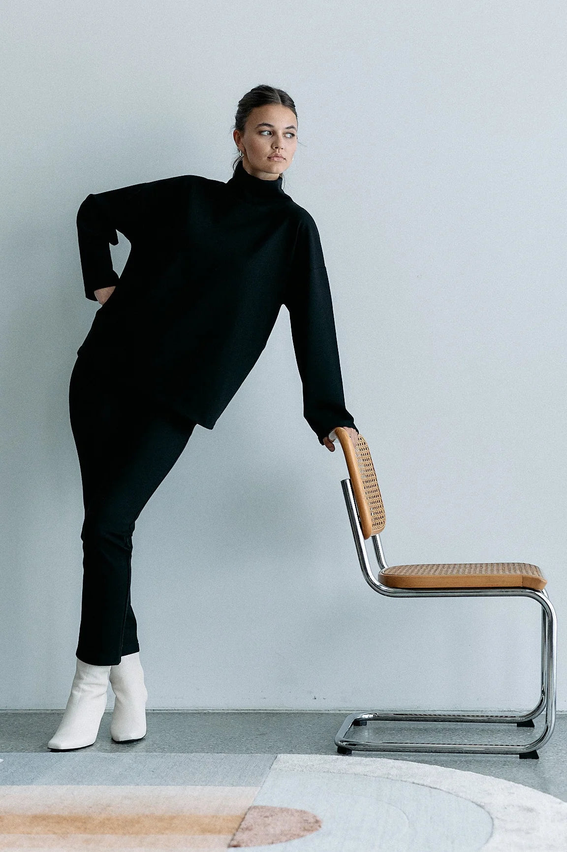 Langarmshirt Transformation Turtleneck Black Intense