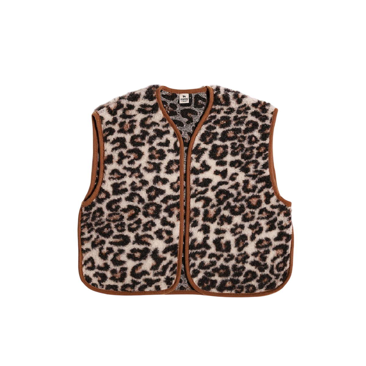 Adult Bio-Wollweste Camino Leopard Light