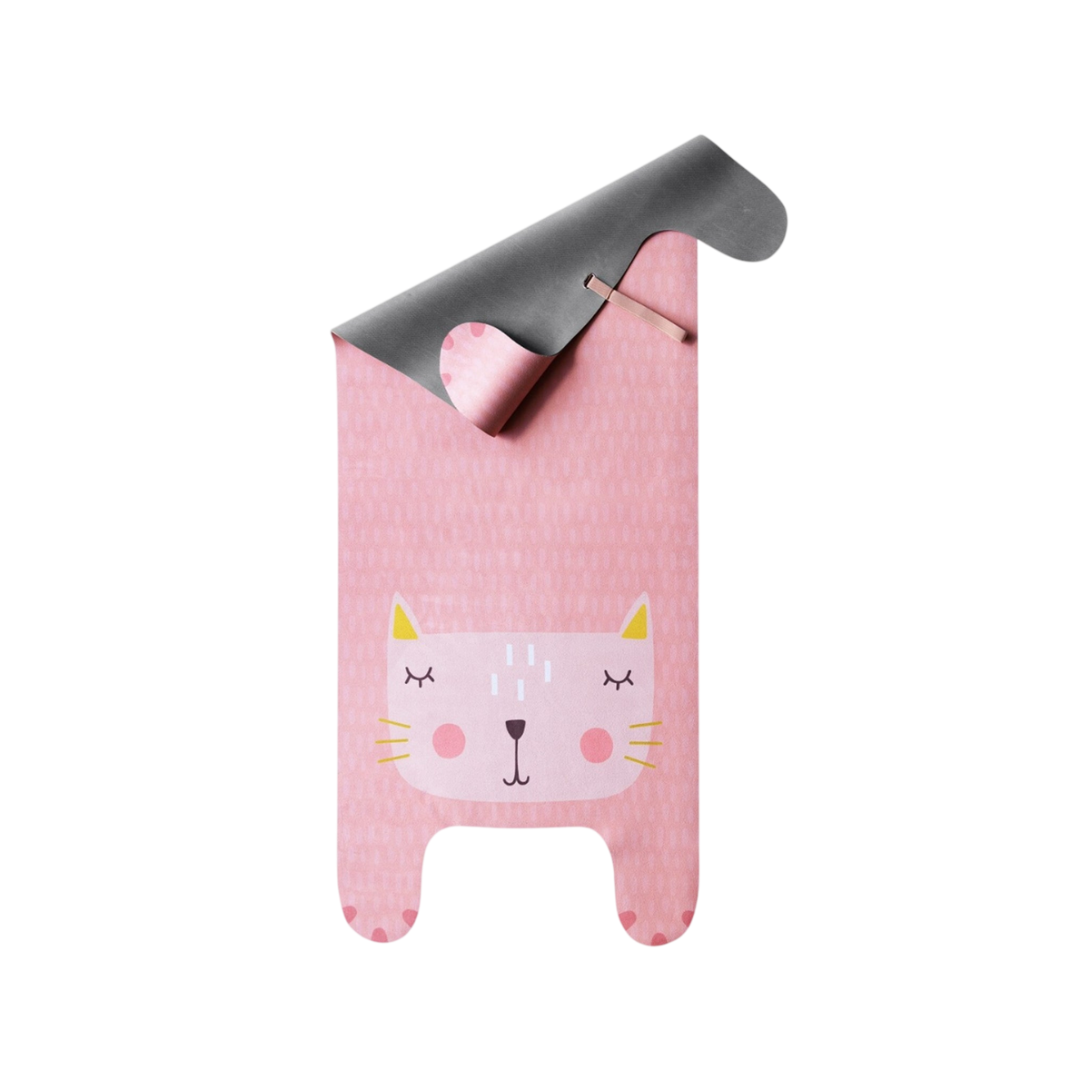 Kimi the Cat Children's Yoga Play Mat - Pink