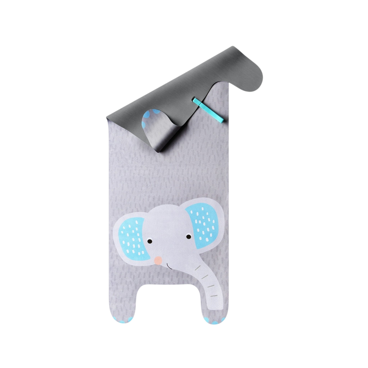 Eddy the Elephant Kids' Yoga Play Mat - Gray
