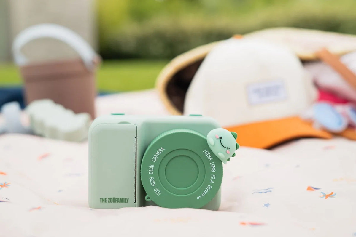 Appareil photo pour enfants P2 - Motif zoo « Dino » vert