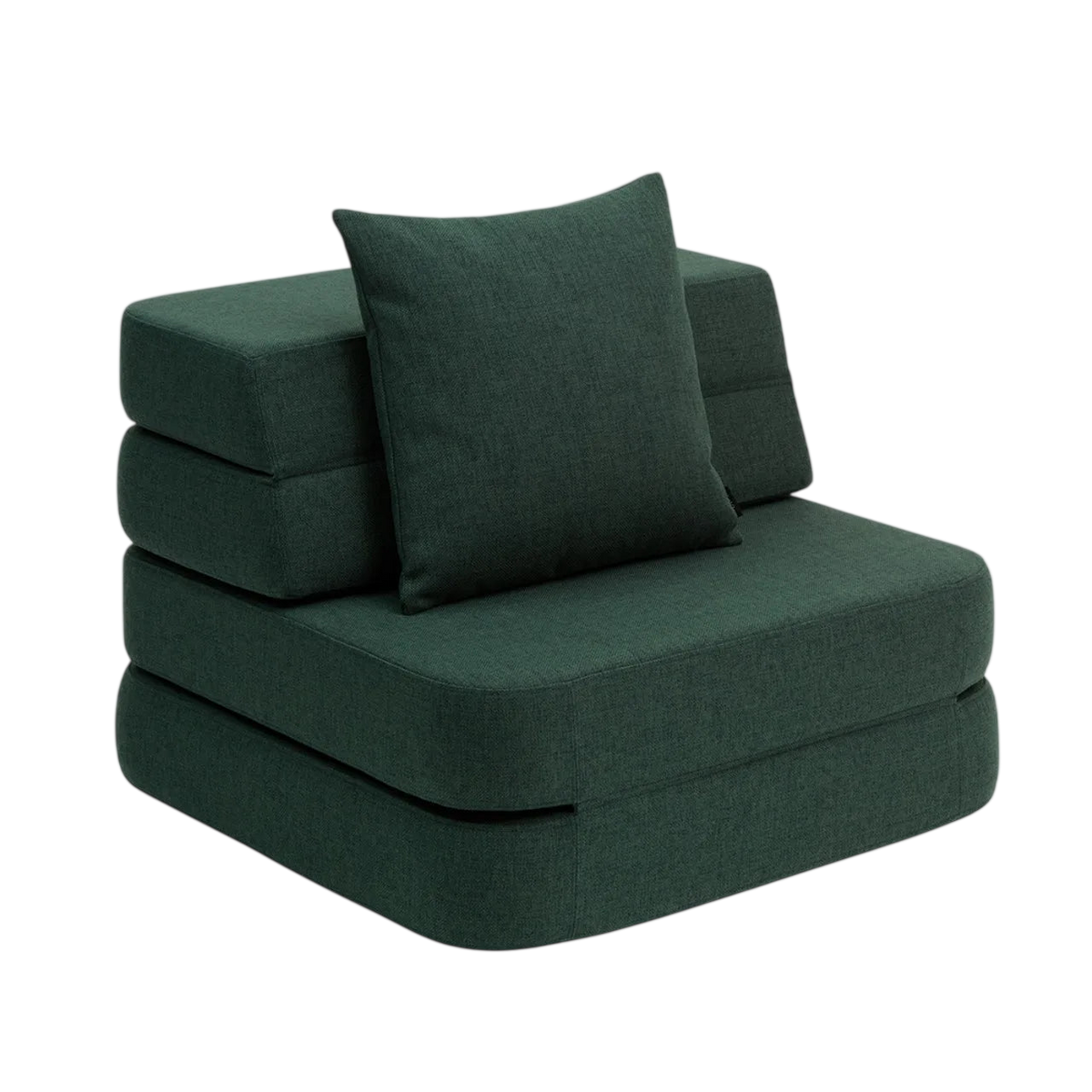 Canapé-lit Single Soft vert foncé/vert clair