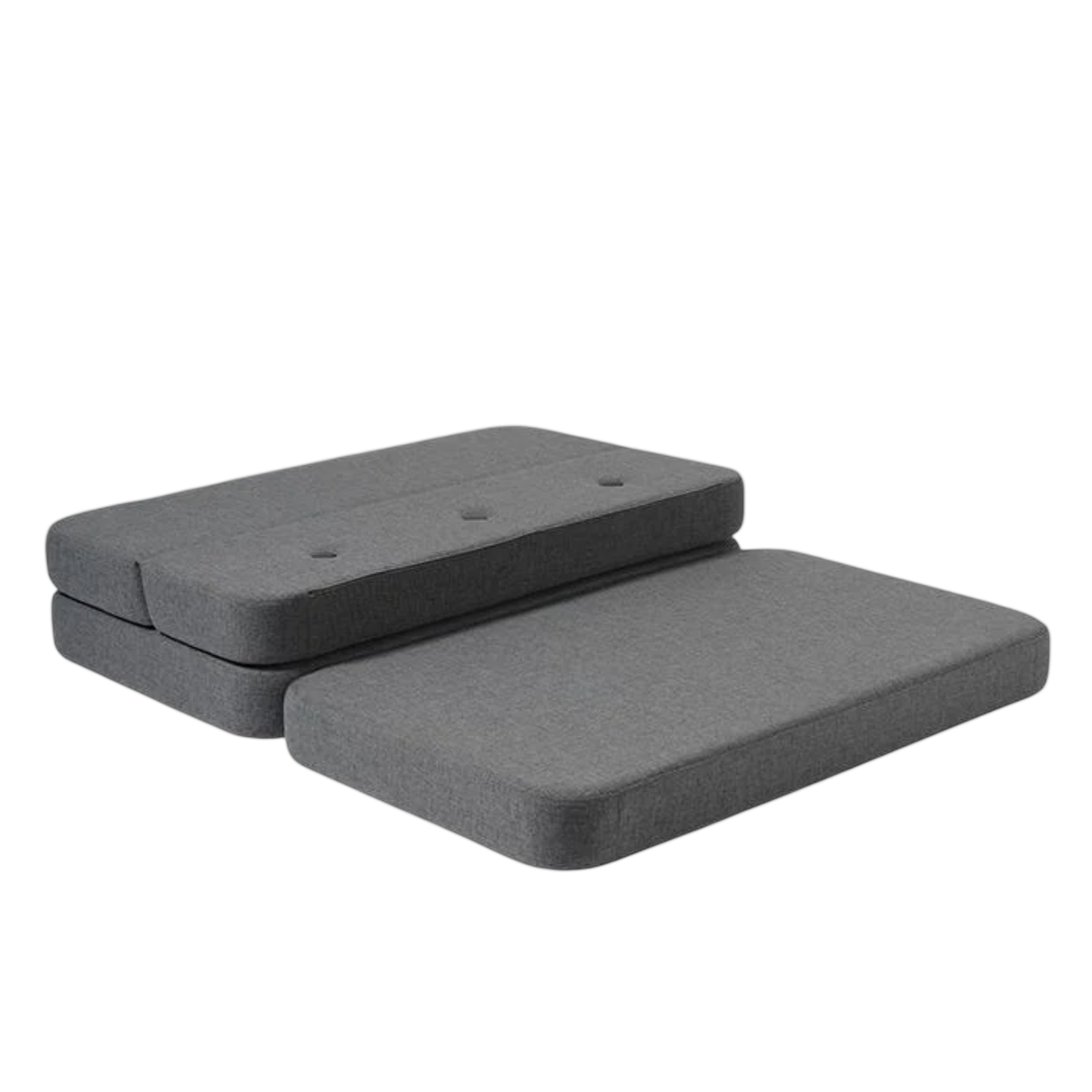 XL Soft Fold-Out Sofa, Blue-Gray/Gray