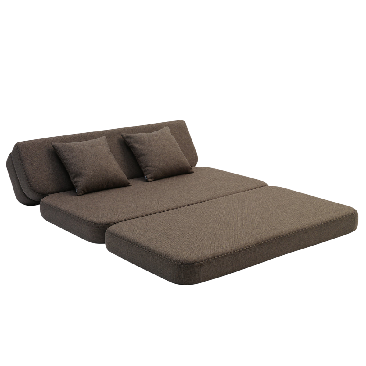 XL Soft Folding Sofa, Brown/Sand