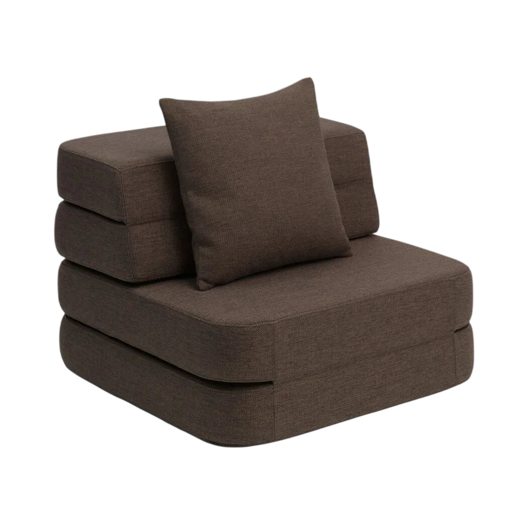 Faltsofa Single Soft Braun/Sand