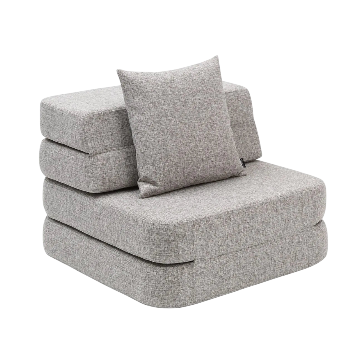 Single Gray Fold-Out Sofa
