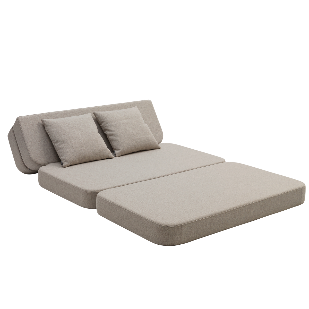 Folding Sofa, Beige/Sand