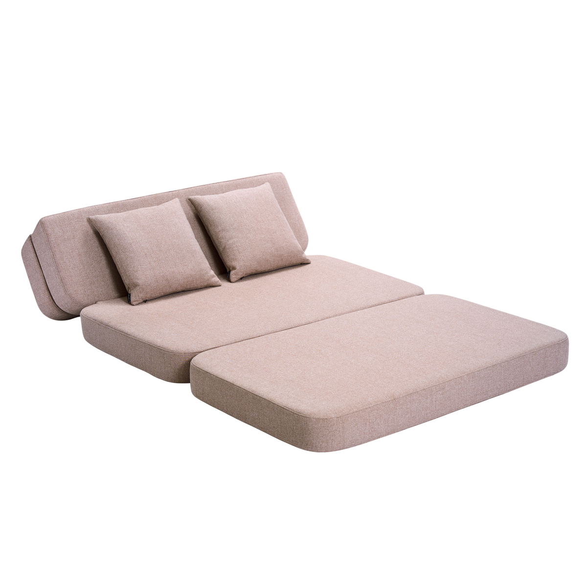 Folding Sofa in Baby Pink/Pink