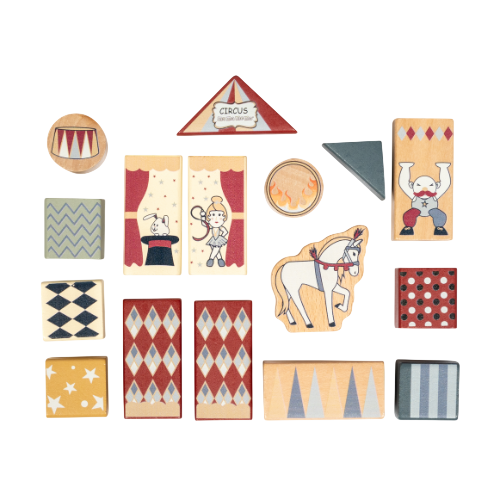Vintage Circus Holzbausteine