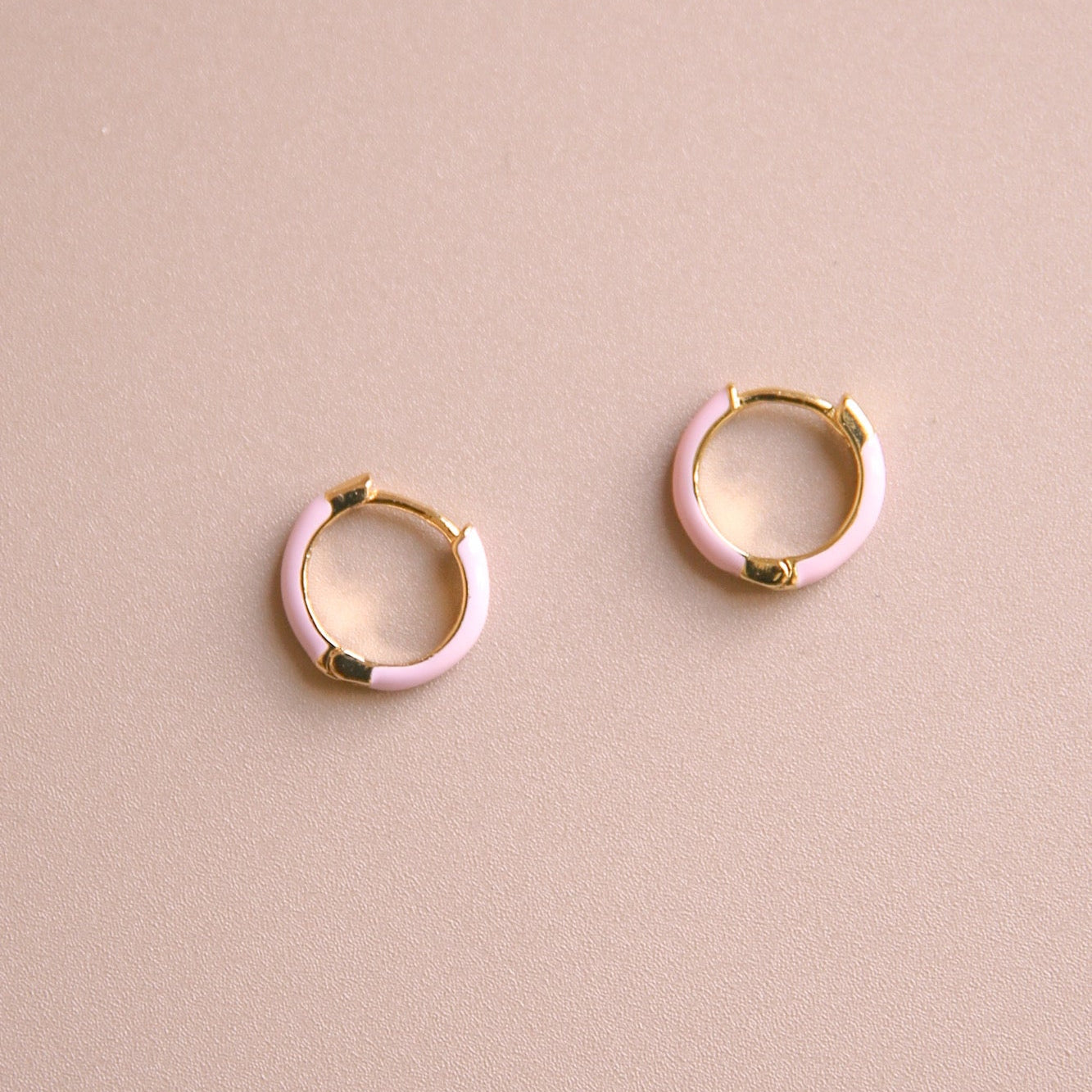 Ohrstecker Hoop rosa gold