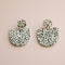 Stud earrings Deco black/beige