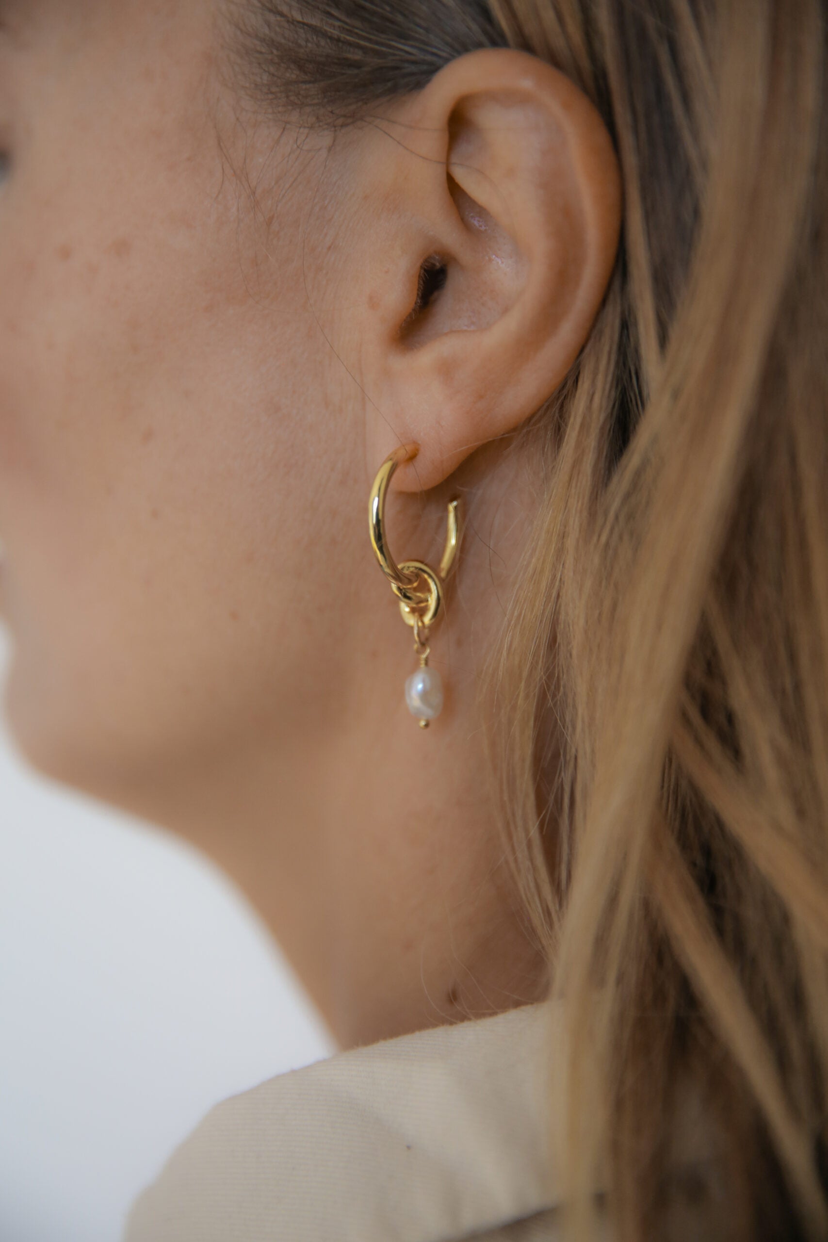 Ohrstecker Knott Perla gold