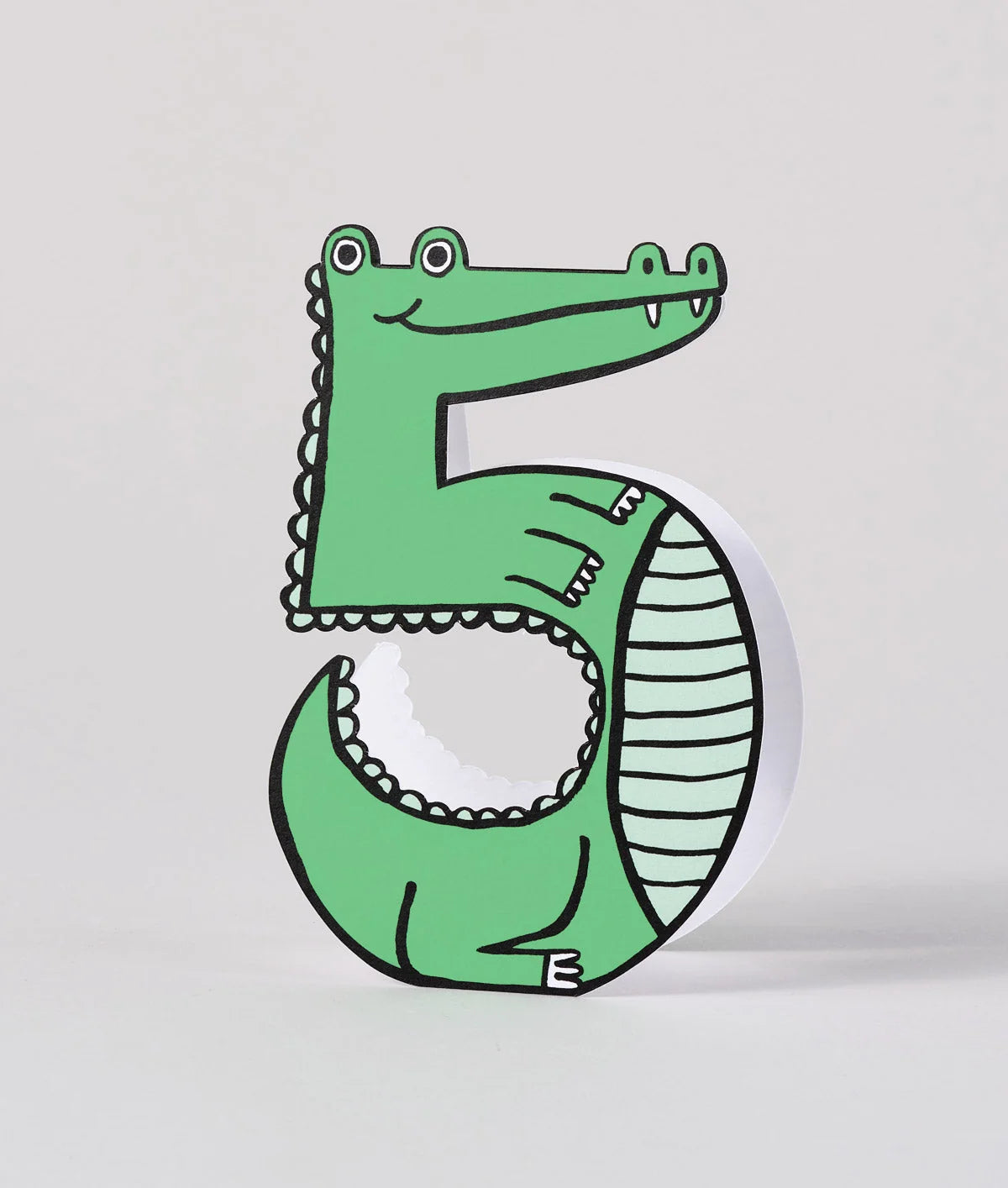 Krokodil-Geburtstagskarte zum 5. Geburtstag