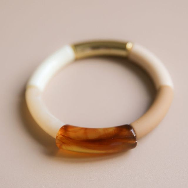 Bracelet Tube Kea brun or